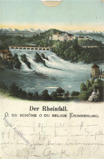 Mechanik-Karte Der Rheinfall Ziehkarte 1904 I-II (fleckig) - Non Classificati