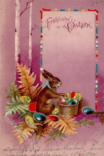 HGL Hase Eier Ostern 1903 I-II (fleckig) Paques - Zonder Classificatie