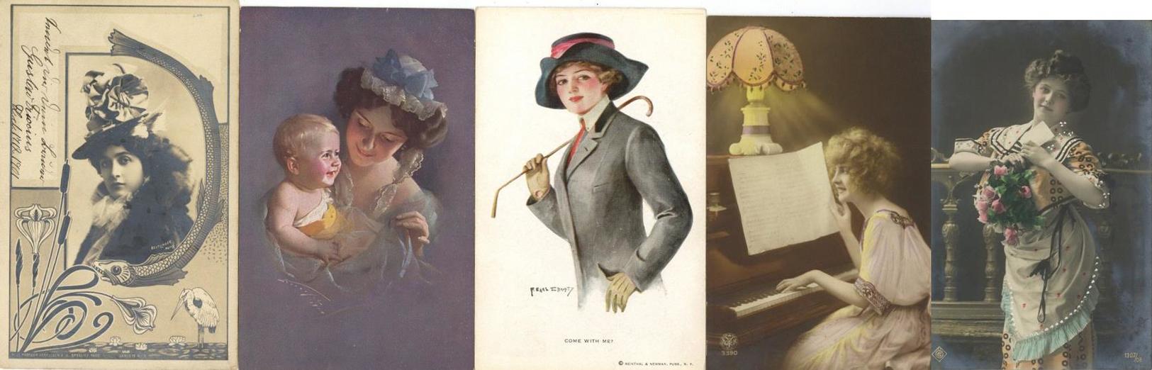 Frauen Liebe/Poesie Schönes Jugendstil-Album Mit Circa 370 Ansichtskarten Um 1910 I-II Art Nouveau Femmes - Zonder Classificatie