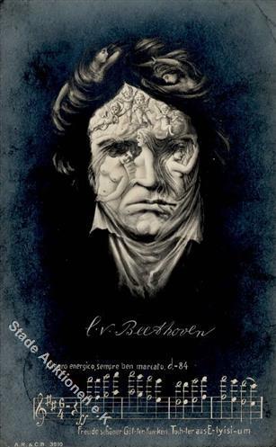 Metamorphose Beethoven, L. V.  Foto AK 1909 I-II Surrealisme - Zonder Classificatie