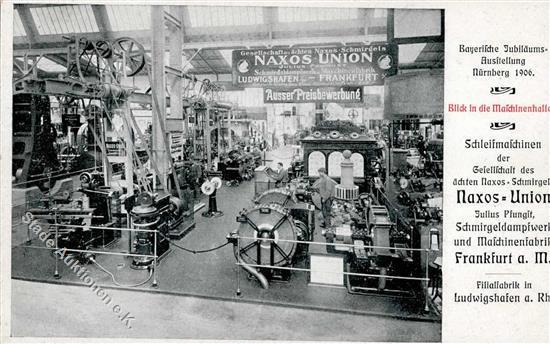 FRANKFURT/Main - Maschinenfabrik NAXOS-UNION A.d. Bayer. Landesausstellung Nürnberg 1906 I-II - Pubblicitari