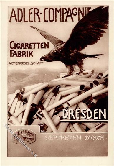 Werbung Dresden (O8000) Adler Compagnie Zigarettenfabrik I-II (keine Ak-Einteilung) Publicite - Reclame