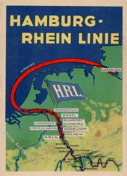 Werbung Hamburg Rhein Linie I-II Publicite - Pubblicitari