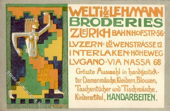 Werbung Zürich (8000) Schweiz Welti & Lehmann Broderis I-II Publicite - Pubblicitari