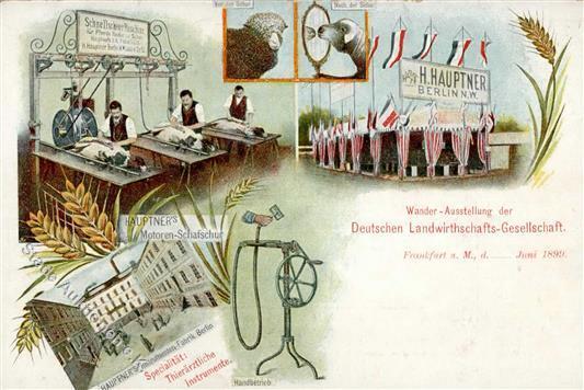 Landwirtschaft Frankfurt (6000) Wander Ausstellung  Lithographie 1899 I-II Paysans Expo - Tentoonstellingen