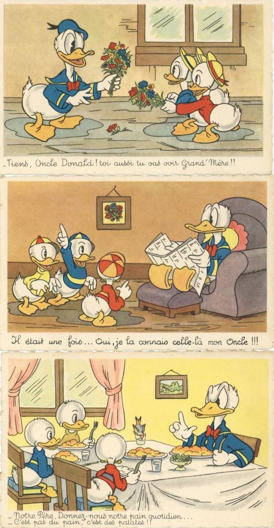 Walt Disney Donald Duck Lot Mit 12 Künstler-Karten I-II - Andere & Zonder Classificatie