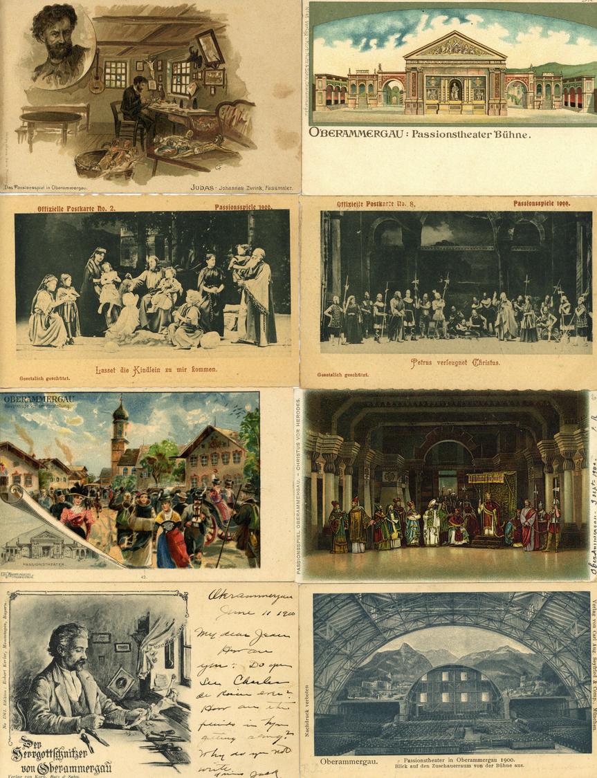 Theater Oberammergau (8103) Passionsspiele Partie Mit Circa 60 Ansichtskarten Ca. 1900 Bis 40'er Jahre I-II - Theater