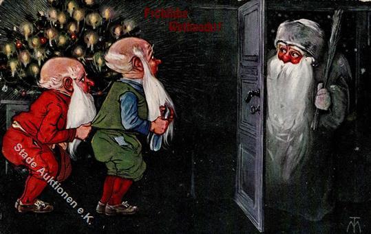 Zwerg Weihnachtsmann Sign. Morgan, F. Townsend TSN-Verlag 770  Künstlerkarte 1909 I-II Pere Noel Lutin - Vertellingen, Fabels & Legenden