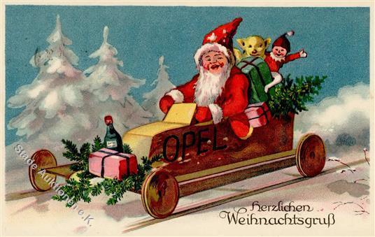 WEIHNACHTSMANN - Mit Spielzeug Mit OPEL-Auto I Jouet - Kerstman