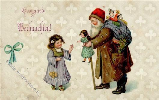 WEIHNACHTSMANN - Mit Spielzeug, Beschrieben, I-II Jouet - Santa Claus