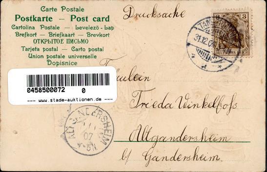 Neujahr Schwein Frau  Prägedruck 1907 I-II Cochon Bonne Annee - Anno Nuovo