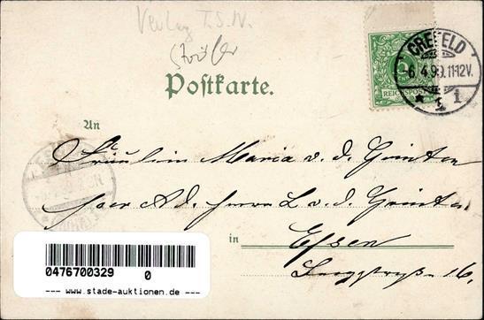 Katze Personifiziert TSN-Verlag 5167 Künstlerkarte 1899 I-II (fleckig) Chat - Gatti