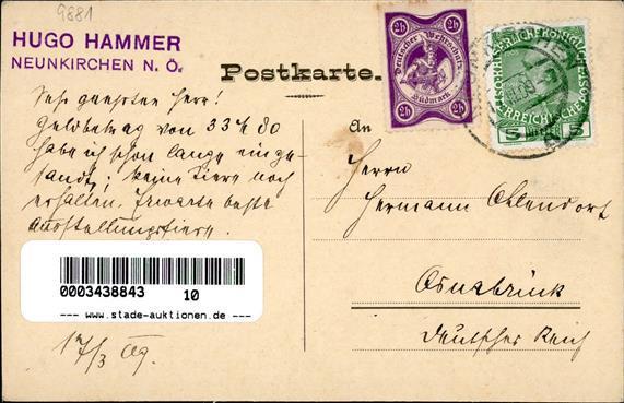 Huhn Neunkirchen (2620) Österreich Spezialzucht In Zwerghühnern 1909 I-II - Andere & Zonder Classificatie