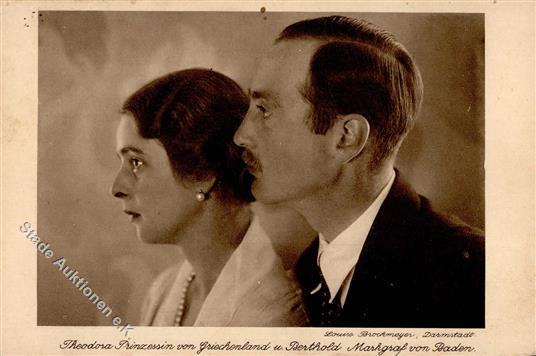 Adel Baden Markgraf Berthold Und Prinzessin Theodora Von Griechenland I-II - Storia