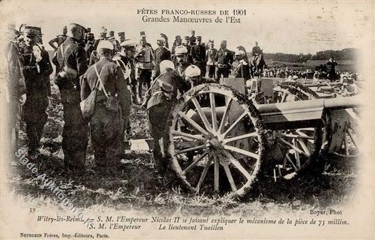 Adel Russland Zar Nicolas II Großes Manöver In Frankreich I-II (fleckig) - Storia