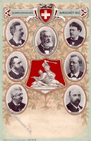Politiker Schweizerischer Bundesrat  1902 I-II - Geschiedenis