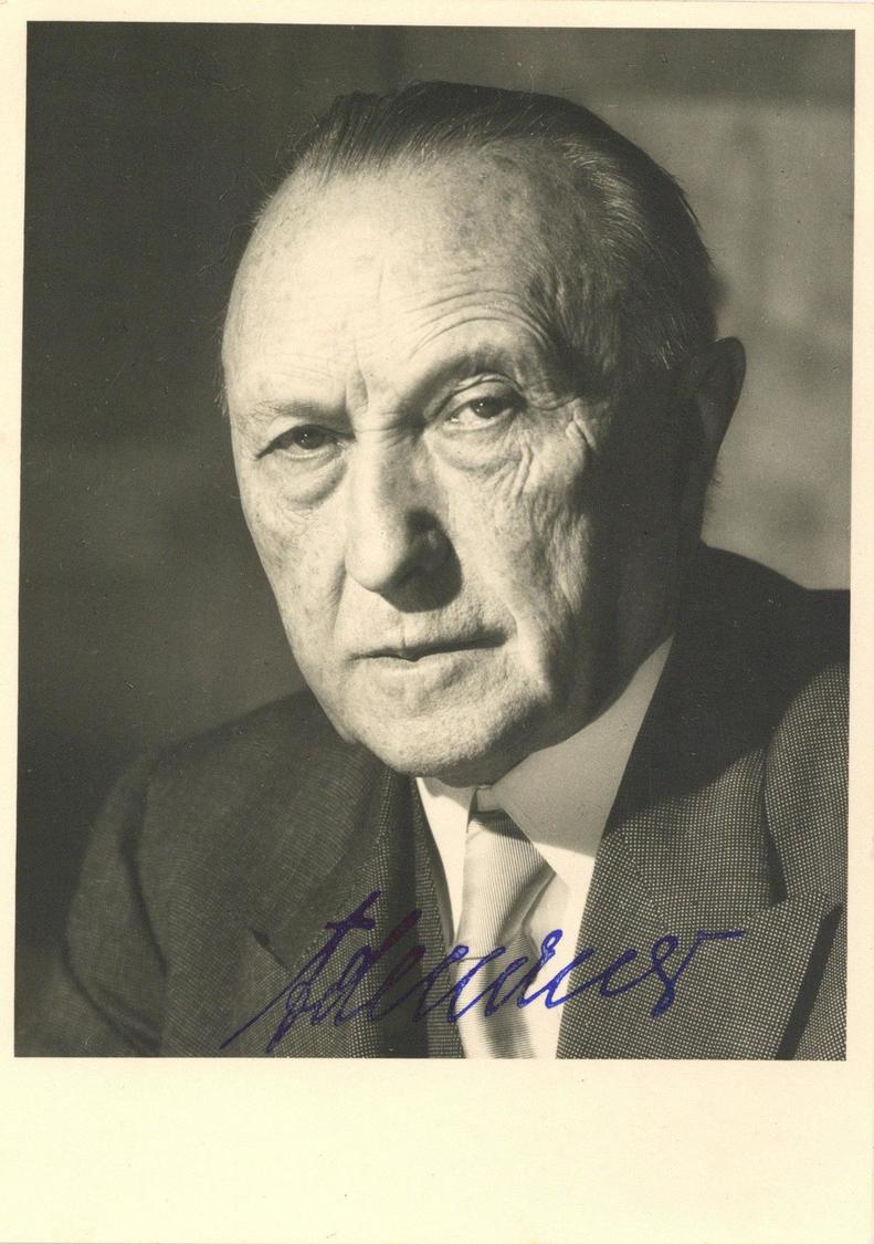 Politik ADENAUER Orign. Autogramm Mit Anschreiben Des Bundeskanzleramtes I-II - Evenementen