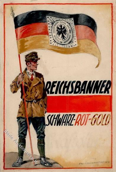 Politik Reichsbann Schwarz Rot Gold Soldat  I-II (fleckig, Keine Ak-Einteilung) - Evenementen