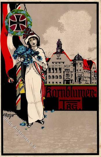MARGARITENTAGE - KORNBLUMENTAG 1913 - Künstlerkarte Sign. F.Balzer (rücks. Fleckig) - Esposizioni