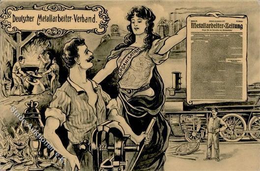 Gewerkschaft Deutscher Metallarbeiter Verband Künstlerkarte 1908 I-II - Uniformi