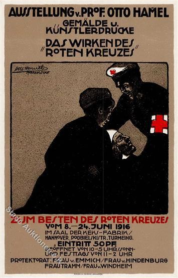 Rotes Kreuz Hamel, Otto Prof. Ausstellung Gemälde U. Künstlerdrucke Künstlerkarte I-II (keine Ak-Einteilung) Expo - Rode Kruis