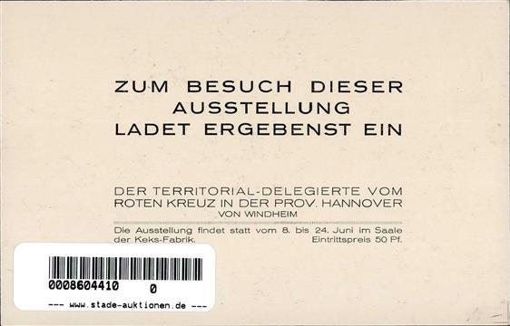 Rotes Kreuz Hamel, Otto Prof. Ausstellung Gemälde U. Künstlerdrucke Künstlerkarte I-II (keine Ak-Einteilung) Expo - Rode Kruis