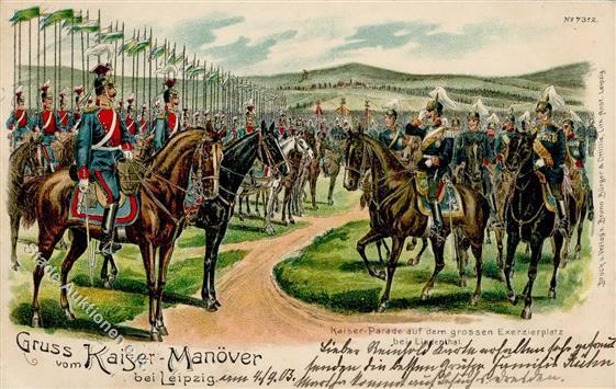 Militär Kaiser Parade 1903 Litho I-II - Altri & Non Classificati