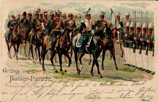 Militär Kaiser Parade 1904 Litho I-II - Andere & Zonder Classificatie