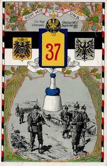 Regiment 37 KROTOSCHIN Westpreußen I-II - Regimenten