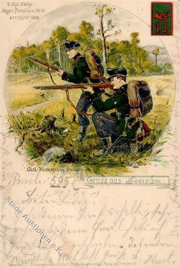 Regiment Dresden (O8000) Nr. 13 2. Kgl. Sächs. Jäger Bat. 1904 I-II - Reggimenti