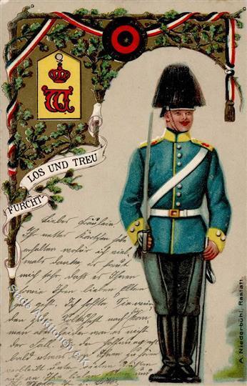 Regiment Stuttgart (7000) Rastatt Prägedruck 1905 I-II - Regimenten