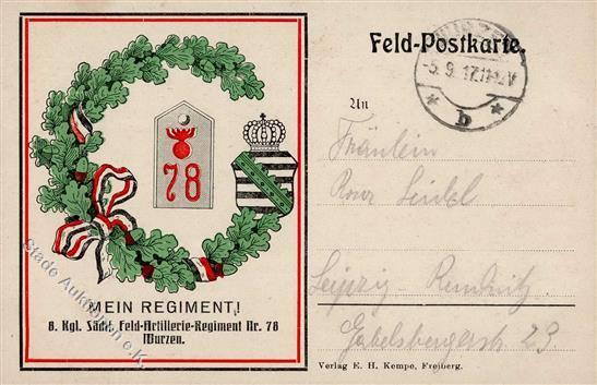 Regiment Wurzen (O7250) Nr. 78  1917 I-II - Regimenten