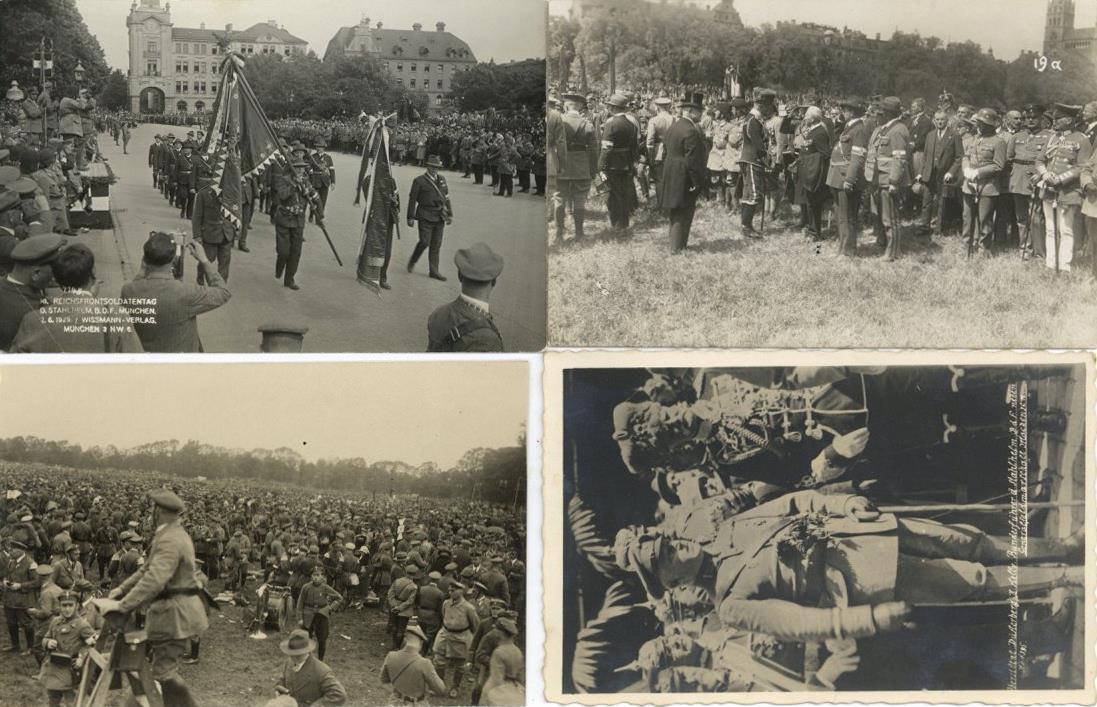 MÜNCHEN 2.6.29 Stahlhelm-Tagung 4 Ansichtskarten I-II - Storia