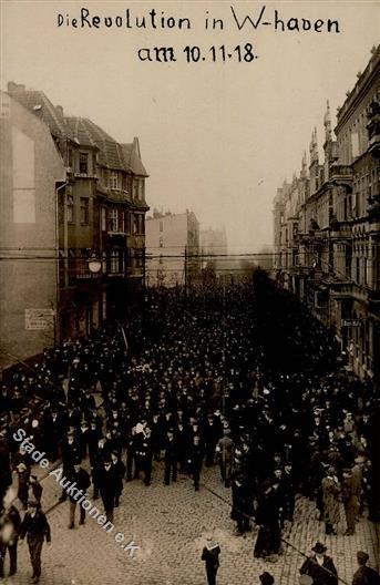 Weimarer Republik Wilhelmshaven Revolution 1918 Foto AK I-II - Storia