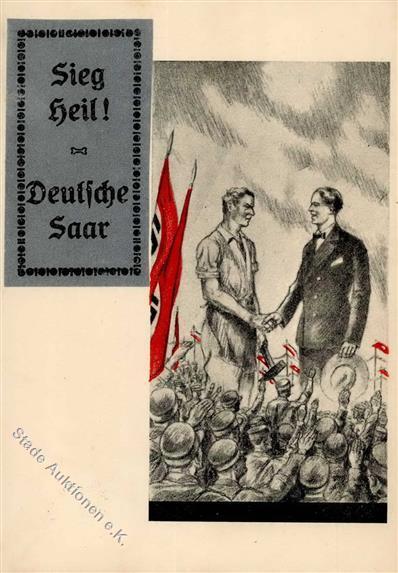 SAARBEFREIUNG 1935 WK II - SIEG HEIL! Deutsche SAAR I-II - Guerra 1939-45
