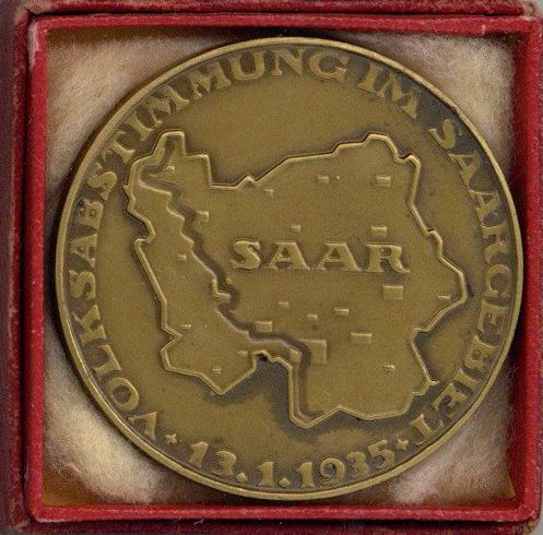 WK II Saarabstimmung Medaille In Original Schachtel I-II - Oorlog 1939-45