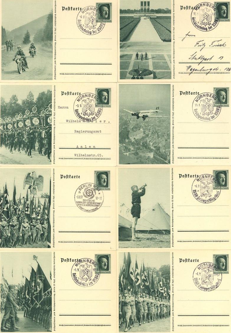 Propaganda WK II 8'er Serie Festpostkarte Zum Reichsparteitag Ganzsache I-II - Oorlog 1939-45