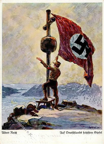Propaganda WK II Auf Deutschlands Höchstem Gipfel Sign. Reich, A. Künstler-Karte I-II (Stauchung) - Oorlog 1939-45