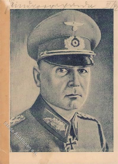 Propaganda WK II England Wilhelm List Generalfeldmarschall Feldpostkarte II (Katalogwert Mi 1700,- Euro, Klebereste VS)  - Weltkrieg 1939-45