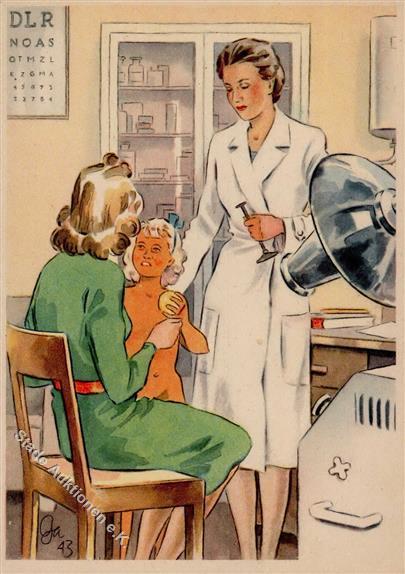 Propaganda WK II Frauen Schaffen Für Euch Die Ärztin Sign. Gagelmann Künstlerkarte I-II Femmes - Guerra 1939-45