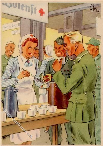 Propaganda WK II Frauen Schaffen Für Euch Die DRK Helferin Sign. Gagelmann WK II Künstlerkarte I-II Femmes - Guerra 1939-45