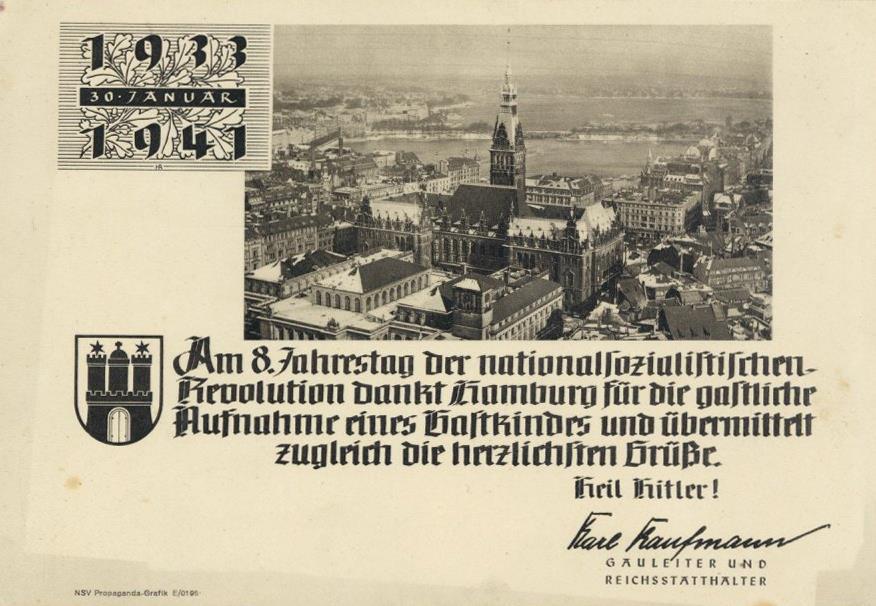 Propaganda WK II Hamburg (2000) 8. Jahrestag Der Nationalsozialistischen Revolution I-II (fleckig, Keine AK) - Oorlog 1939-45