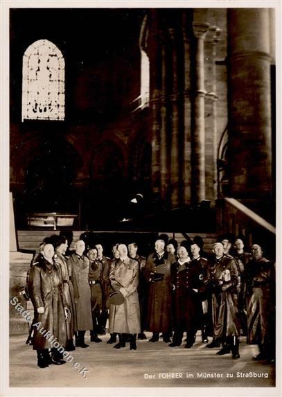 Propaganda WK II Hitler Im Münster Zu Straßburg Foto-Karte PH W26 I-II - Oorlog 1939-45