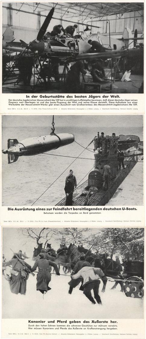 Propaganda WK II Lot Mit 8 Bildern Serie 1397a Presse-Hoffmann I-II - Guerra 1939-45