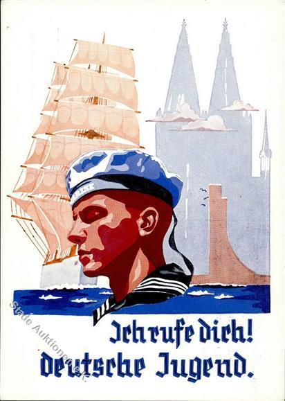 Propaganda WK II Matrose Segelschiff WK II   Künstlerkarte I-II - Oorlog 1939-45