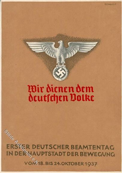 Propaganda WK II München (8000) WK II Erster Deutscher Beamtentag I-II - Guerra 1939-45