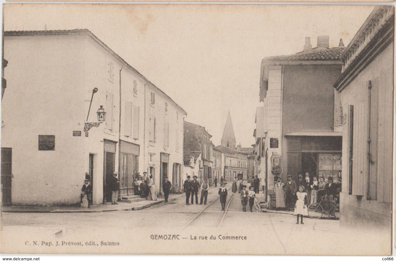 17 Gemozac Cpa La Rue Du Commerce TB Animée éditeur CN Pap Prevost Saintes - Autres & Non Classés