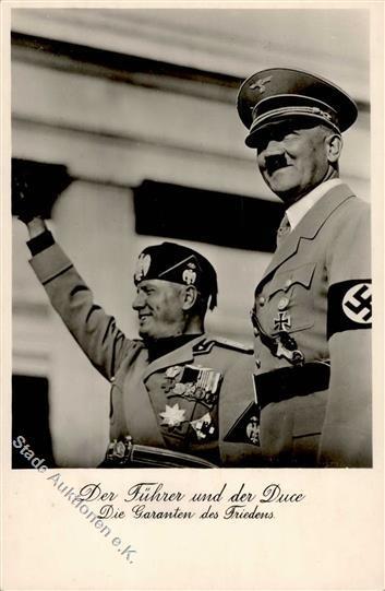 Mussolini Und Hitler WK II Foto-Karte PH M 17 I-II - Guerra 1939-45