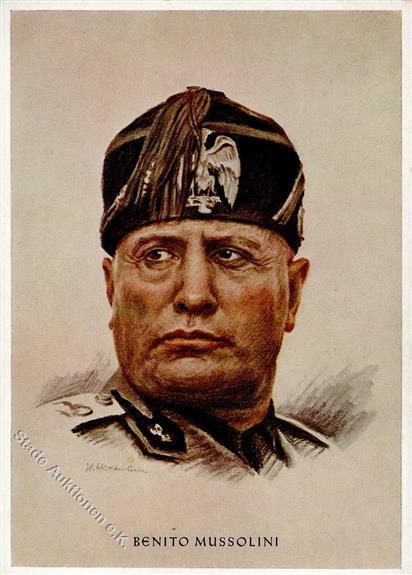 Mussolini WK II Sign. Hartmann, W. Künstler-Karte I-II - Oorlog 1939-45