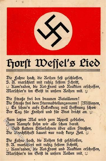 HORST WESSEL LIED WK II - I-II - Oorlog 1939-45